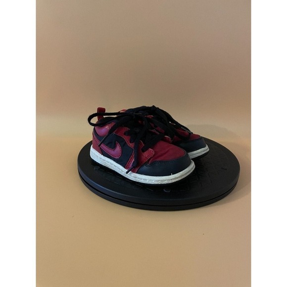 Nike Air Jordan Retro 1 Low PS Sneakers Size 7C Black Red‍‍‍‍‍‍‍‍‍‍‍‍‍ - Picture 3 of 4